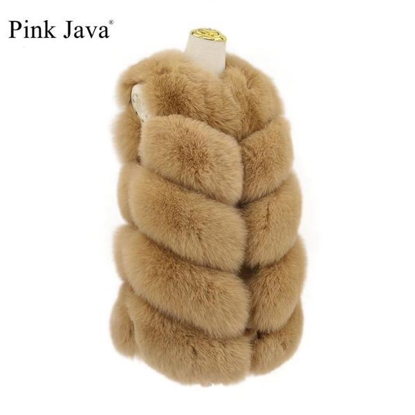 

women's fur & faux pink java qc8006 big size full pelt real gilet women vest furs fashion model wholesale, Black