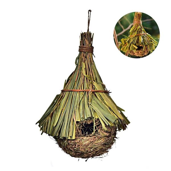 

bird cages natural glass woven house decorative hand-woven nest hanging bamboo resting place for branch garden courtyard