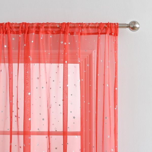 

curtain & drapes tulle curtains for living room solid red sheer voile kitchen window screening wedding decoration d30