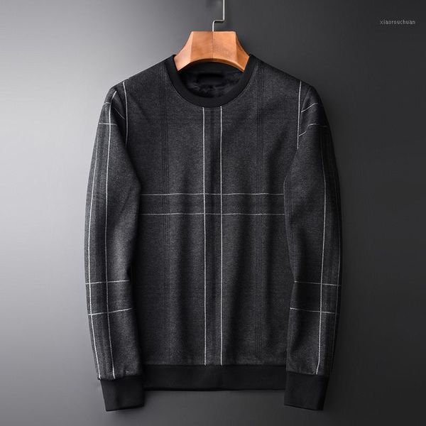 

men's hoodies & sweatshirts minglu autumn and winter sweatshirt male luxury inner velvet lining thicked men fashion slim fit 4xl, Black