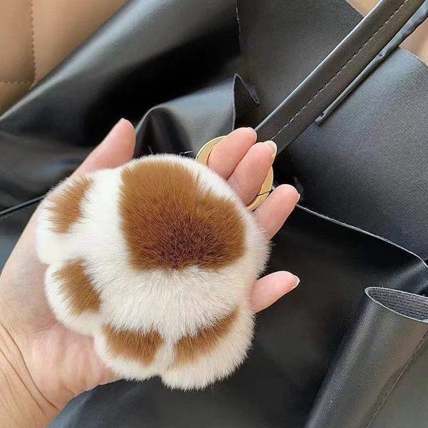 

rex pendant real plush bag car key chain accessories cute lady interior decorations