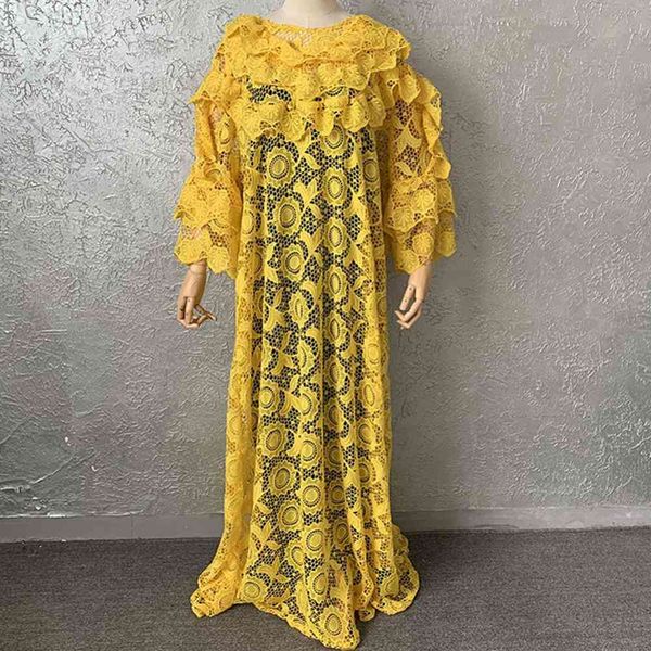 

dresses 2021 dashiki spring summer plus size lace dress ladies traditional clothing fairy dreams african for women, Black;gray