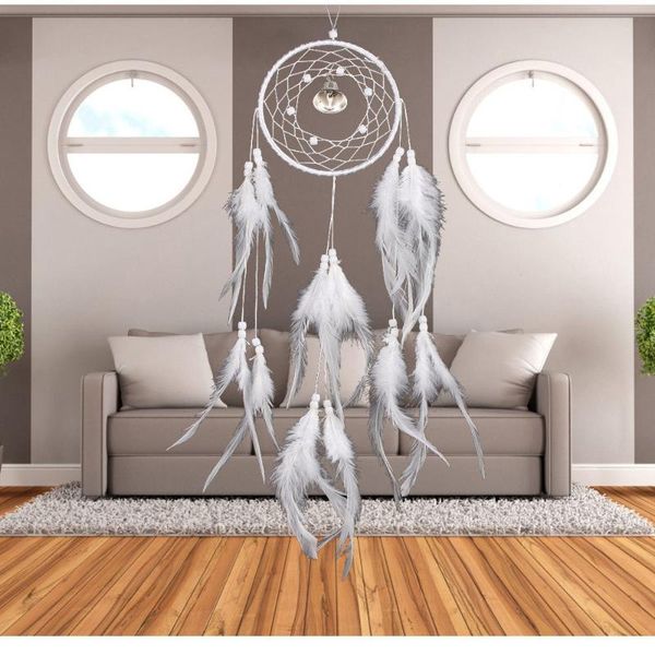 

selling new white moonlight handmade tassel dream catcher small type car hanging ornament wall decoration wind chime
