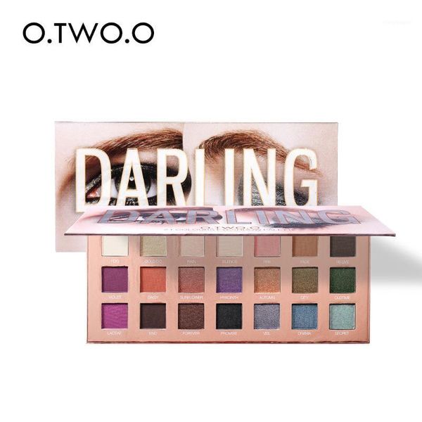 

o.two.o eyeshadow palette with mirror 21 colors eye shadow set beginner smoky makeup vintage brown glitter makeup1