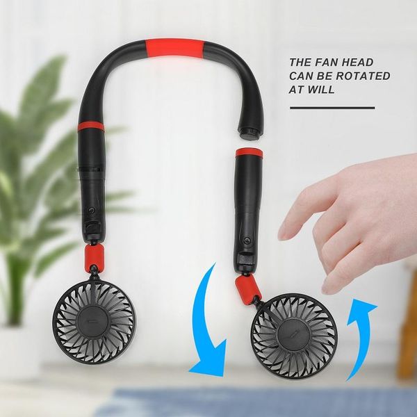 

electric fans mini personal fan portable neck removable with 3 levels of airflow usb handheld suitable for outdoor travel sports