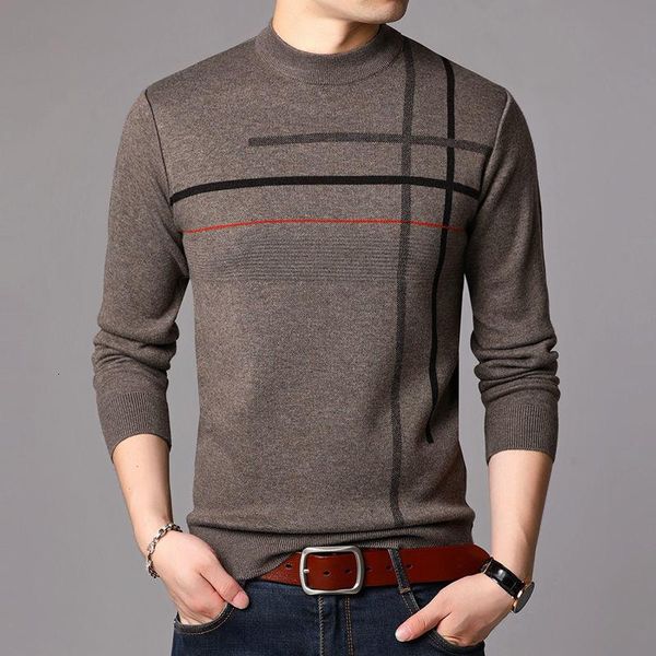 

men's sweaters business striped sweater knitted 2021 autumn and winter round neck middle-aged leisure fashion korean rushed, White;black