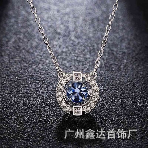 

shijiage crown smart necklace crystal inlaid beating heart, Silver