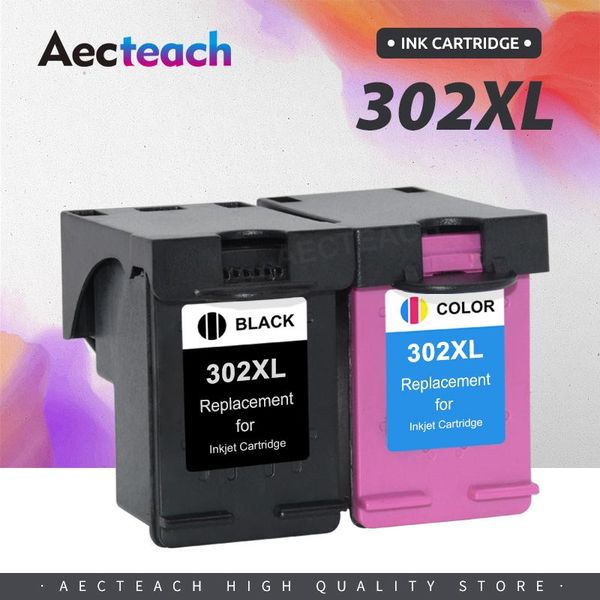 

ink cartridges aecteach compatible for 302 xl cartridge deskjet 2130 2135 1110 3630 3632 3830 3831 3833 4650 4654 4657 4510 printer