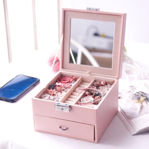 

gift wrap 2021 leather eternal flower box packaging for collection jewelry sstorage valentine's day wedding