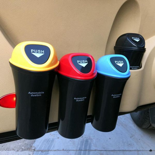 

car organizer 11 color available trash bin for automobile garbage storage bucket can rubbish box case accessories