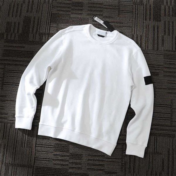 

mens sweatshirt spring and autumn couple italy style round neck thick sweater pure cotton pullover winter long sleeve tcjf, Black
