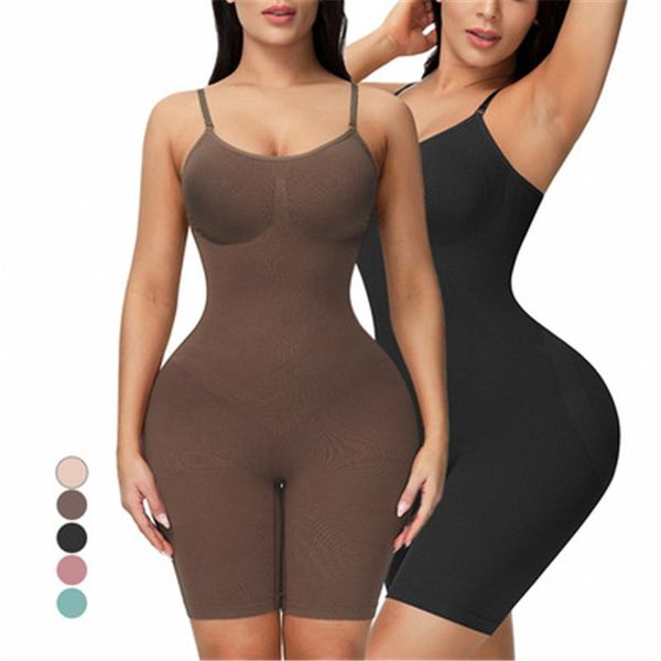 

women's shapers 2021 design abdomen breathable seamless shapewear high elasticity one-piece body shaper, Black;white