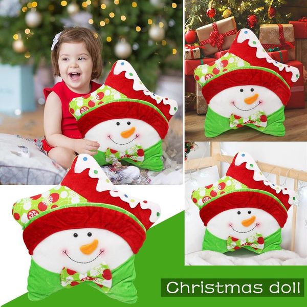 

pillow christmas cushion sofa plush stuffed ornaments five-pointed star shape toy the bat xmas navidad year gift