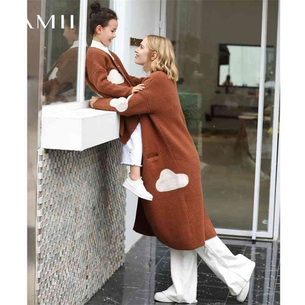 

minimalism spring splice knit cardigan women loose causal coat 11880107 210527, White;black