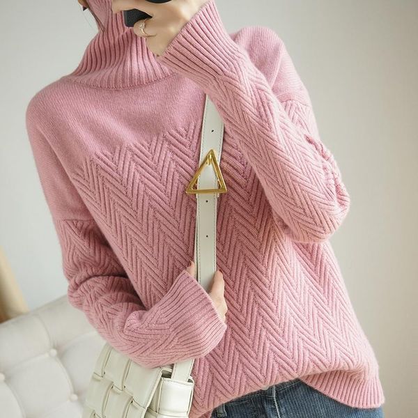 

fashion turtleneck thick sweaters for women 100% pure wool knitting jumpers 5colors female pullover woolen clothes women's, White;black