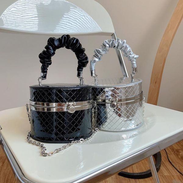 

evening bags for women bag 2021 fashion women's mini barrel messenger rhombic pattern chain shoulder