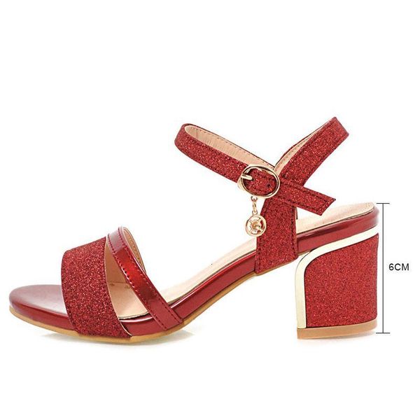 

sandals fanyuan ladies slingback high heel summer open toes block heels bling gold silvery women sandalet party dress shoes xqb7, Black