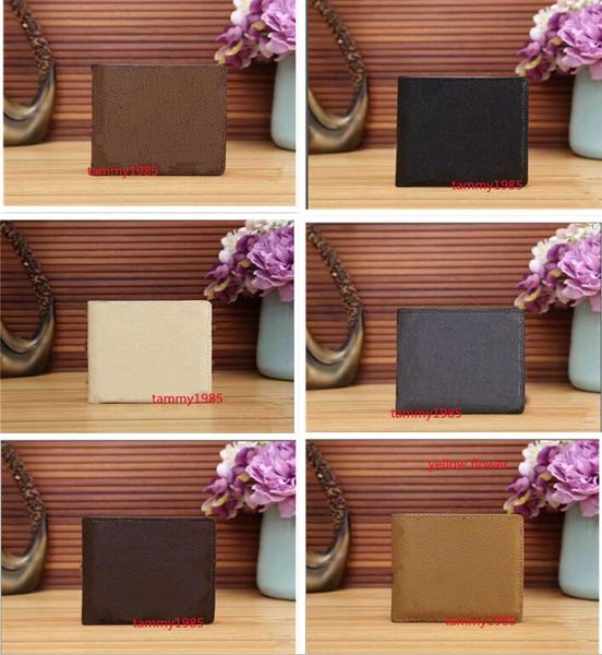 

new paris plaid style mens wallet fashion men purse special canvas multiple short small bifold wallet with box and dust bag 6 colors, Red;black
