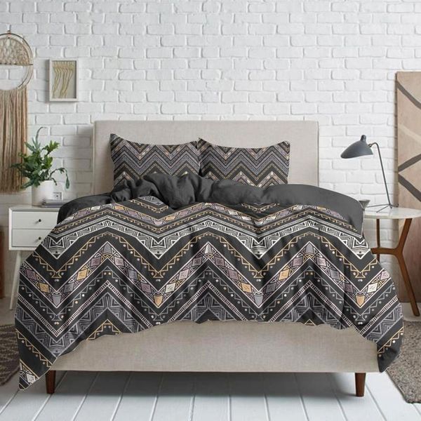 

bedding sets nordic bohemian black white set 150Ã210 240x220 duvet cover pillowcases geometric quilt