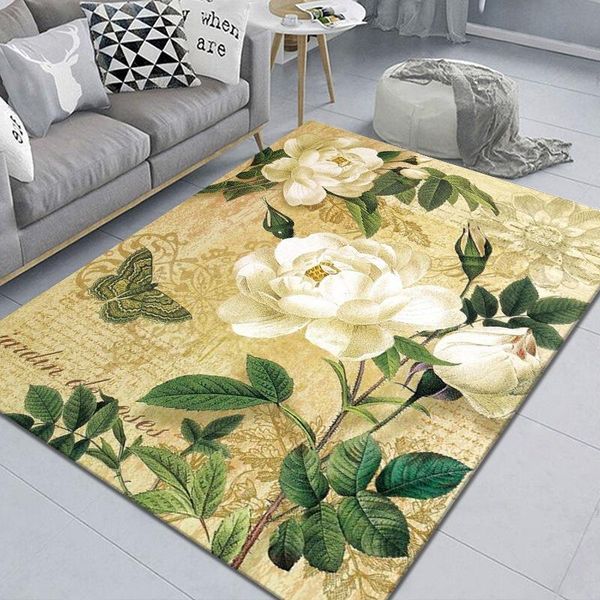 

carpets modern nordic style flowers valentine's day floor mats door anti-slip bedroom living room home decoration