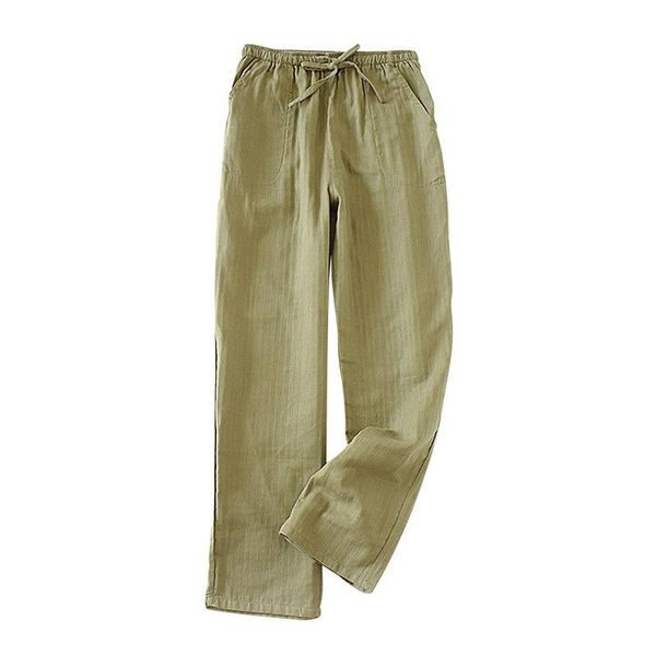 

men's sleepwear women men loose pants lounge trousers solid color casual stretch waist drawstring high long home pajamas, Black;brown