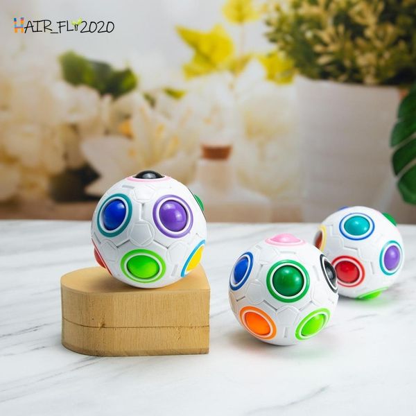 

antistress cube rainbow ball puzzles football magic cube educational learning toys for children kids stress reliever toys ha27