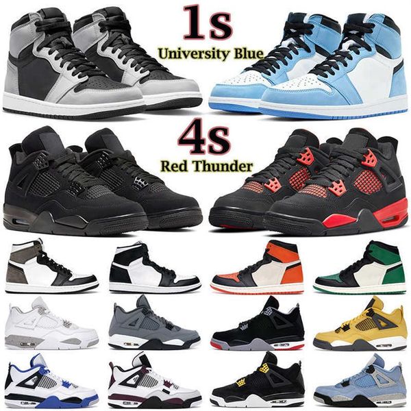 

mens basketball shoes 4s red thunder 4 black cat fire sail white oreo 1s dark mocha university blue hyper royal motorsports men womena06