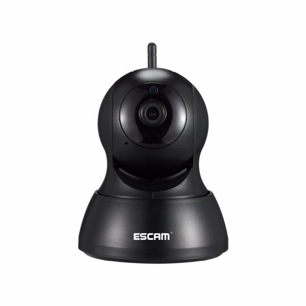 

escam qf007 mini home camera 720p wifi ir alarm pan/tilt ip black/white cameras