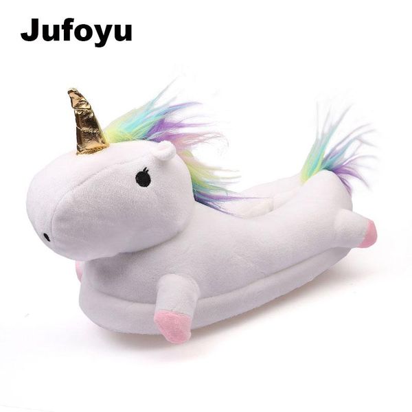 

slipper jufoyu cute animal prints solid indoor plush slippers house mules platform flip flops shoes children winter for girls, Black;grey