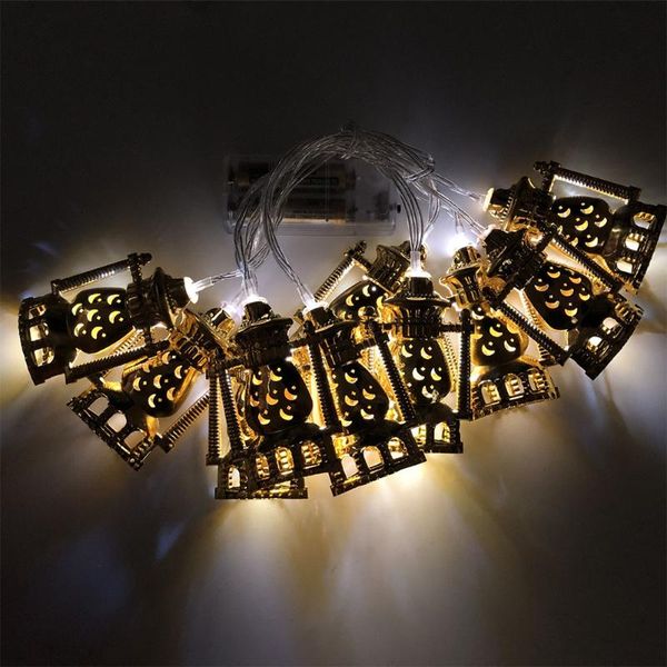 

strings led fairy light muslim ramadan holiday eid mubarak battery powered festival iron art string oil lamp garden home decor lanterns