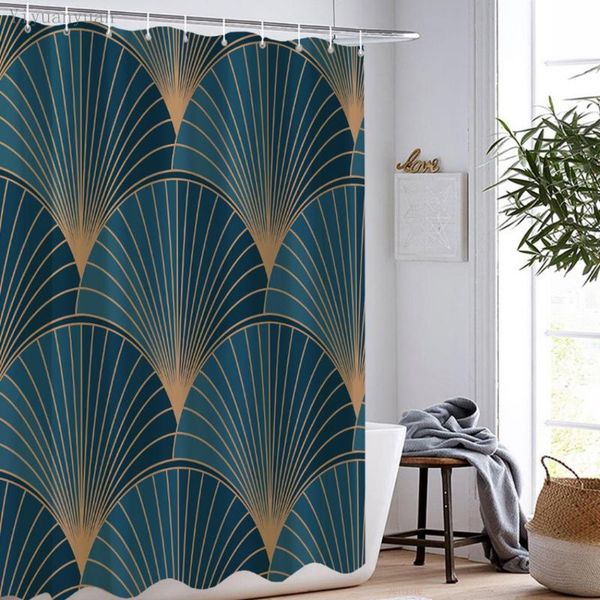 

shower curtains 200x180cm bathroom waterproof curtain simple geometric pattern printing polyester home decoration with hooks