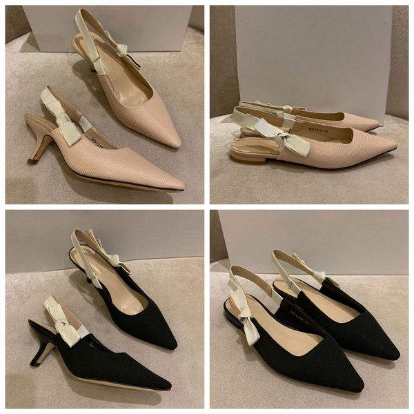 

high heel women's sandals fashion summer designers shoes all match webbing sandal solid color pointed wedding shoe, Black
