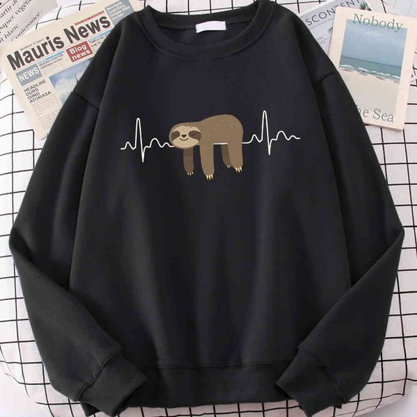 

men's hoodie, loose casual street cloth, lazy and heartbeat print, sweater, autumn and winter, 2020, Black