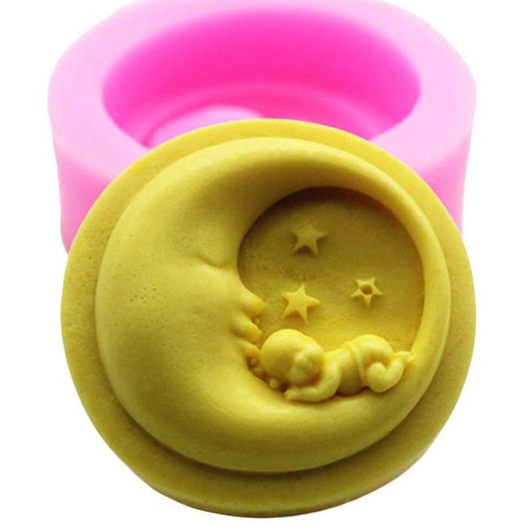 

craft tools moon silicone mold round 3d soap diy art handmade candle