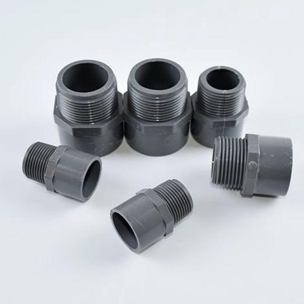 

2-10pcs 20/25/32/40/50/63mm ~1/2"-2" pvc straight connector male thread pipe joint aquarium parts garden irrigation adapter wateri