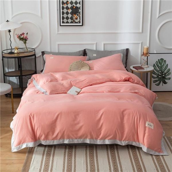 

bedding sets michiko all cotton color cloth angle matching technology pure three piece set four