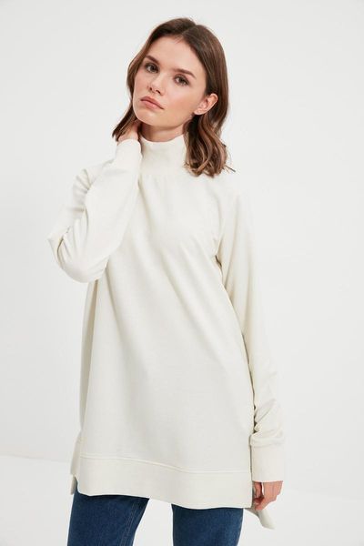 

women's hoodies & sweatshirts trendyol turtleneck knitted sweatshirt tctaw22tw0030, Black