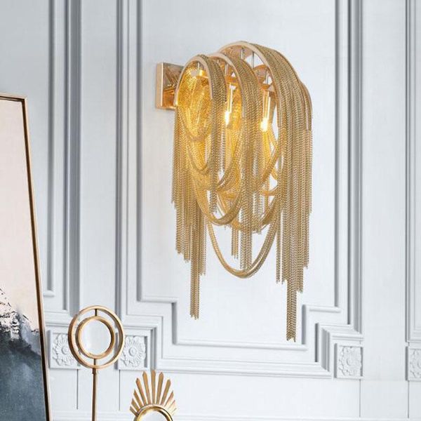 

wall lamp fashional modern light aluminum lamps g9 led individuation lines lights silver golden bedside