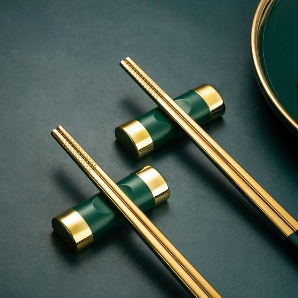 

fashion alloy chopstick rest pillow-shaped palitos chinos chopsticks stand rack