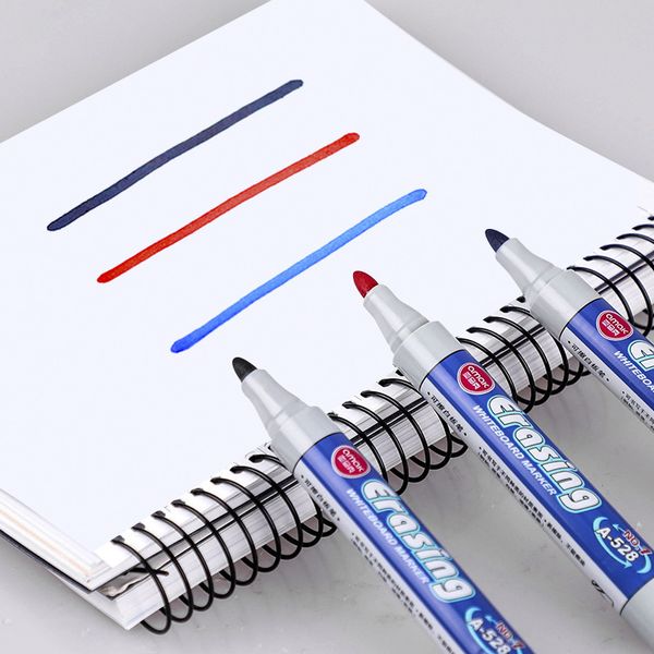 

erasable wb528 whiteboard pen water-based office stationery, Black;red