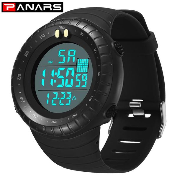 Orologi Orologio sportivo da uomo Quadrante grande Impermeabile Stop LED Sveglia Reloj Hombre Per orologi da polso digitali Relgio