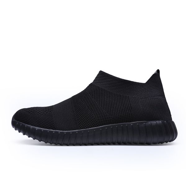 

summer mesh men shoes casual lightweight slip on men sneakers breathable couple walking shoes men zapatillas hombre, Black