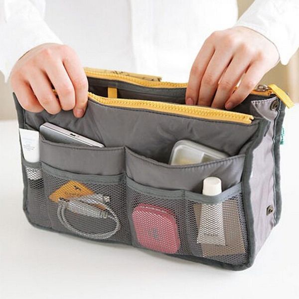 Organizzazione per la conservazione del bagno Borsa cosmetica di grande capacità Borsa da viaggio in nylon Organizer Borsa da donna Trucco