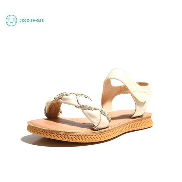 

sandals summer products ladies fashion fairy style romanesque word with round toe beige tpr soft-soled shoes, Black