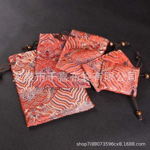 

jCS high grade chinese stationery string stationery packaging boxes storage drawstring pocket jewelry storage blessing bag jewelry boxes te, Black;white