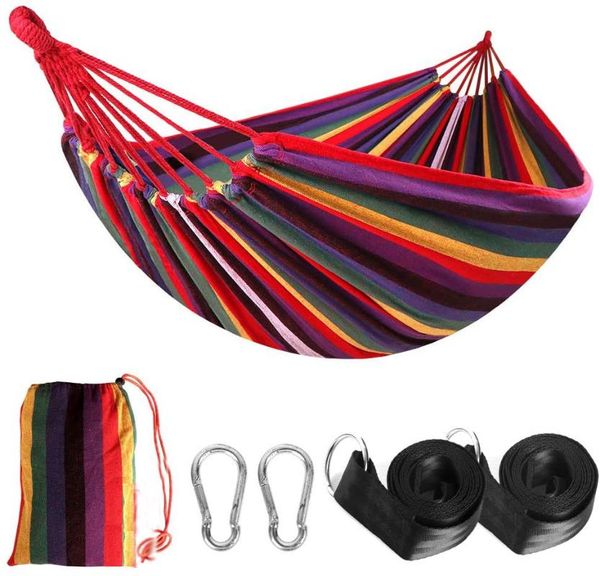 

camping hammock outdoor hammocks bed multiples load capacity up to 450 lbs portable with carrying bag for patio yard garden camp furniture