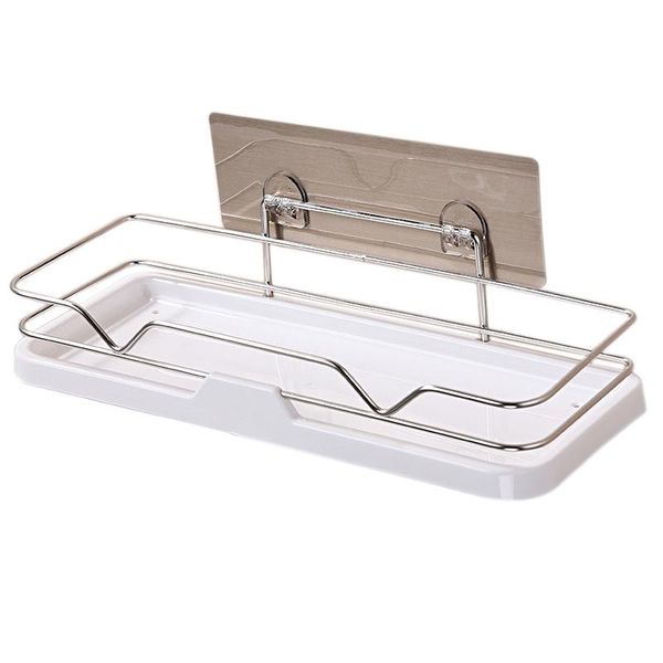 

bathroom shelves -suction cup stainless steel drain rack storage shelf punch-kitchen toilet wall hanging