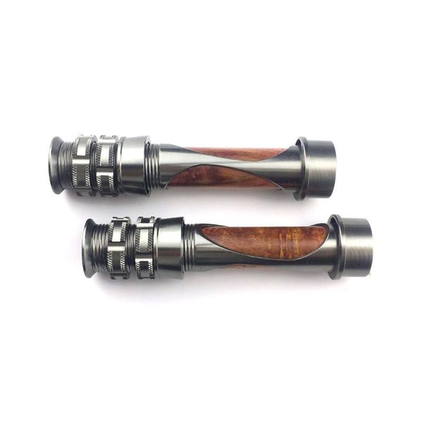 

reel seat aluminum +wood fishing rod 16#-fishing building diy boat rods