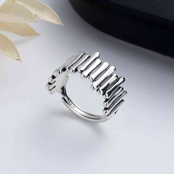

chaosheng s925 silver creative personality irregular fence ring