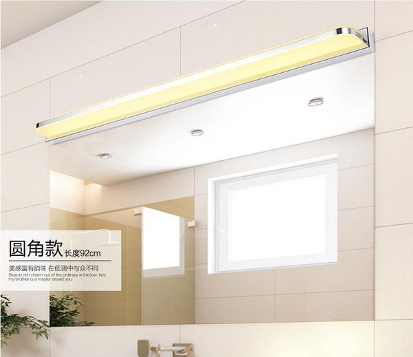 

wall lamp bathroom stainless steel mirror headlights led toilet makeup light moisture-proof simple acrylic